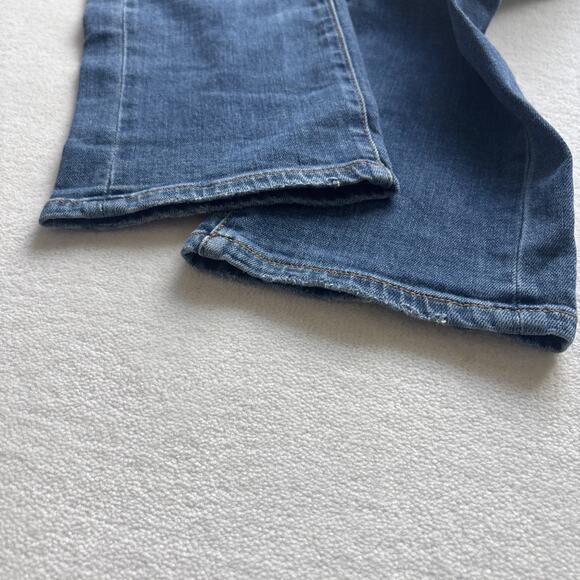 NWT Anthropologie Pilcro Womens 28 Jeans Slim Boyfriend Crop Distressed Denim - Picture 12 of 16